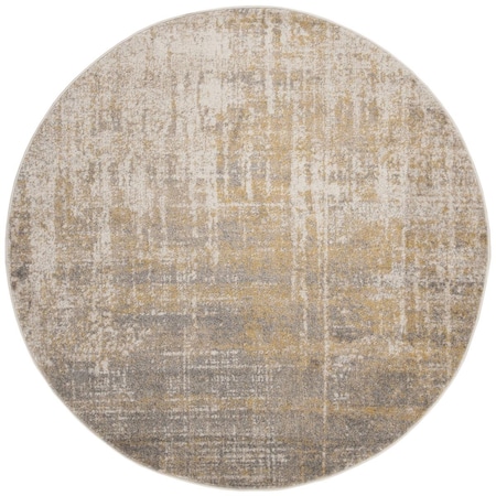 Safavieh 4 x 4 ft. Adirondack Power Loomed Round Area Rug; Creme & Gold ADR207A-4R
